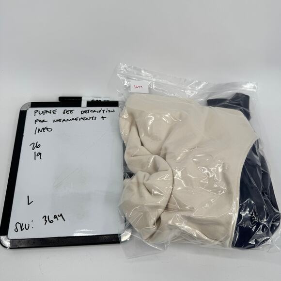 adidas Originals Hoodie Womens Large Cropped Pullover Cream Blue Logo Hit - Picture 8 of 8